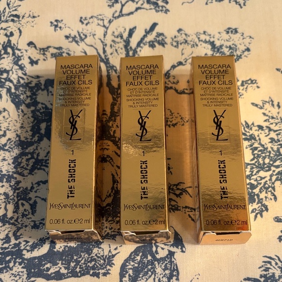 Yves Saint Laurent Gold Mascara Volume Effect Trio New With Box